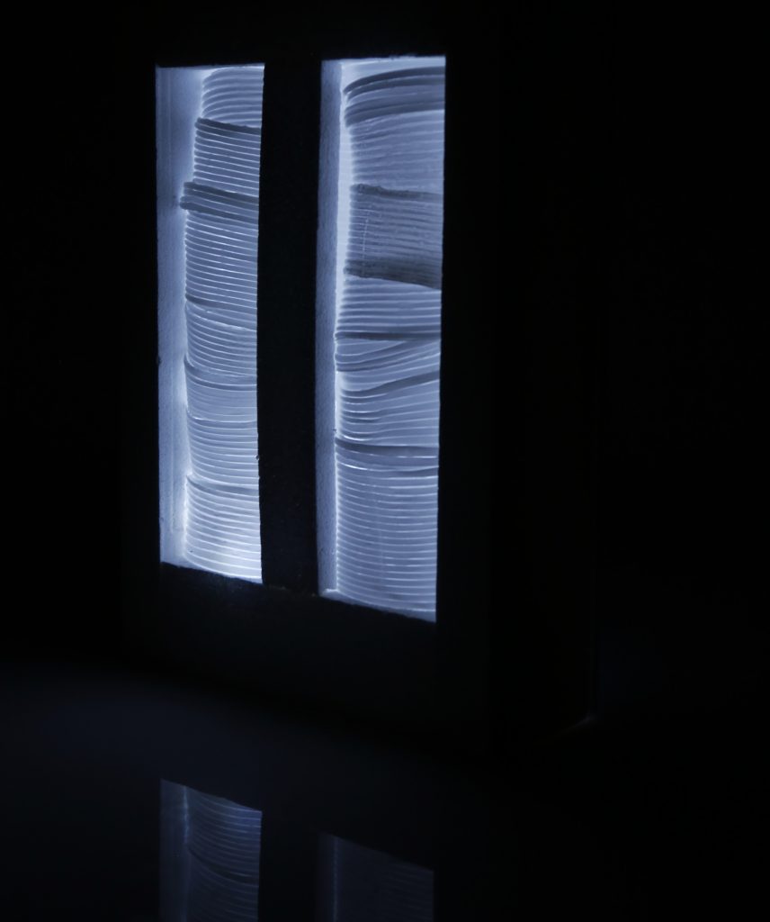 Window (on), 2018, Plastic straws, Styrofoam